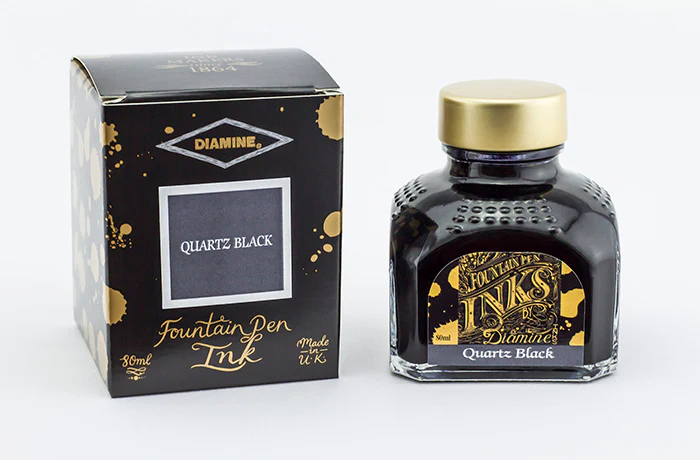 Diamine 80ml Fountain Pen Ink - Quartz Black - Image 2