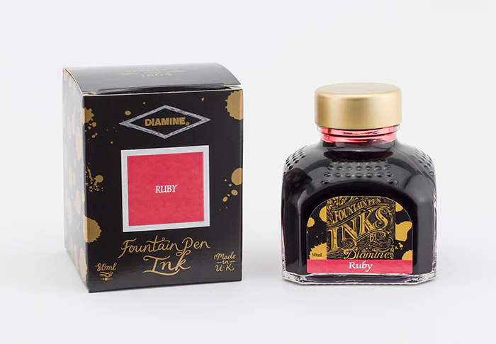 Diamine 80ml Fountain Pen Ink - Ruby - Image 2