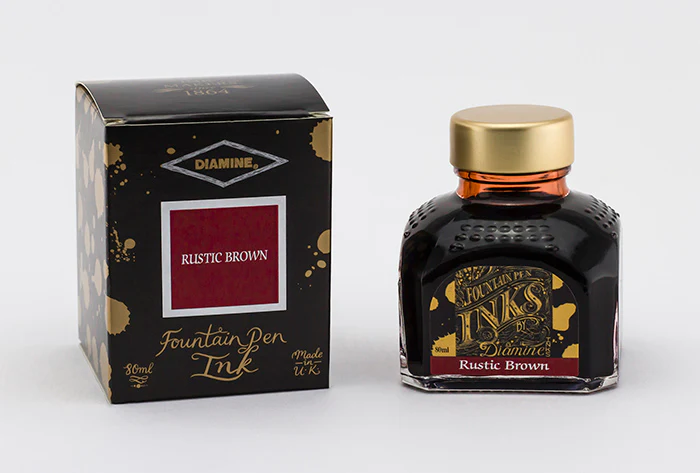 Diamine 80ml Fountain Pen Ink - Rustic Brown - Image 2