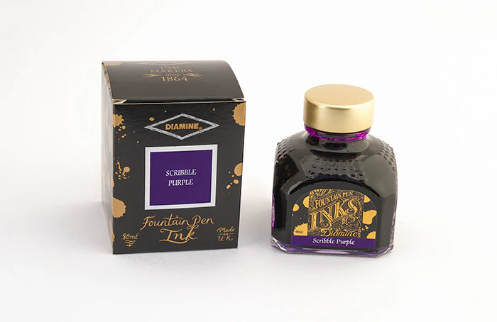 Diamine 80ml Fountain Pen Ink - Scribble Purple - Image 2