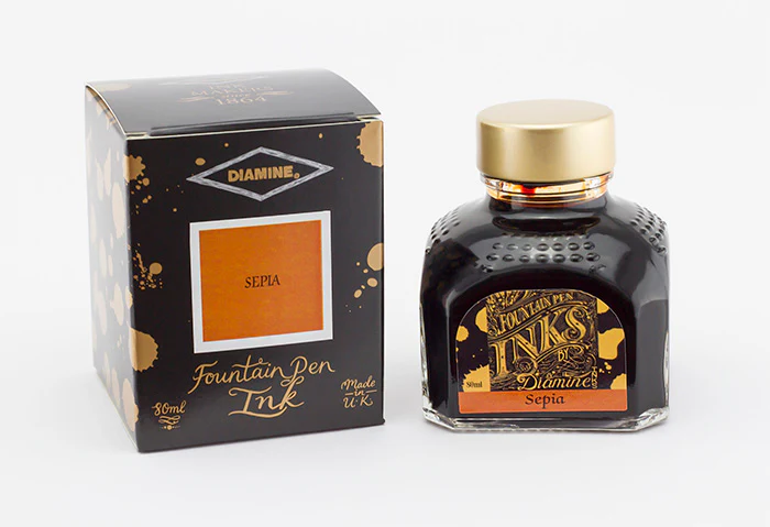 Diamine 80ml Fountain Pen Ink - Sepia - Image 2
