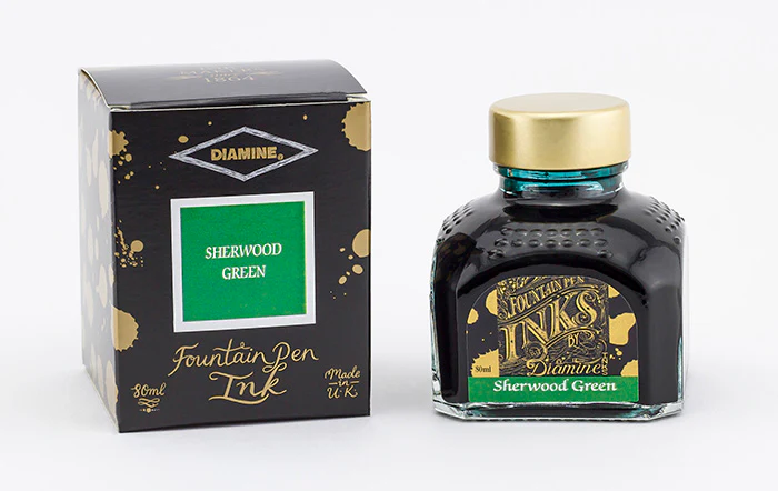 Diamine 80ml Fountain Pen Ink - Sherwood Green - Image 2