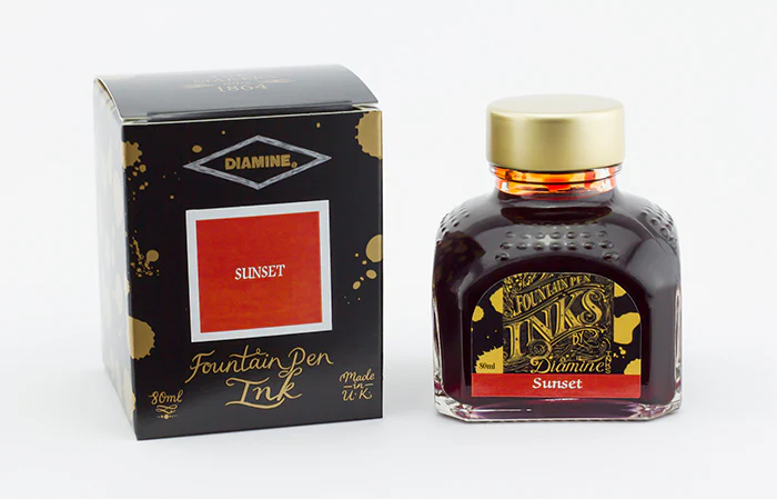 Diamine 80ml Fountain Pen Ink - Sunset - Image 2