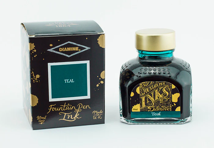 Diamine 80ml Fountain Pen Ink - Teal - Image 2