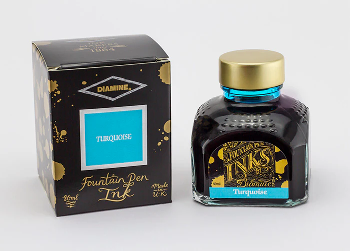 Diamine 80ml Fountain Pen Ink - Turquoise - Image 2