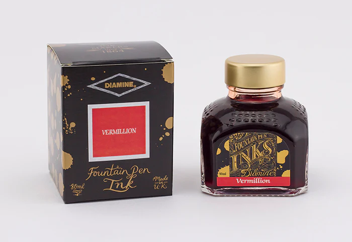 Diamine 80ml Fountain Pen Ink - Vermillion - Image 2