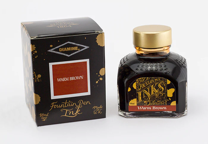 Diamine 80ml Fountain Pen Ink - Warm Brown - Image 2