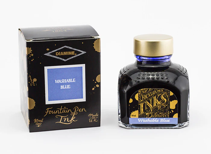 Diamine 80ml Fountain Pen Ink - Washable Blue - Image 2