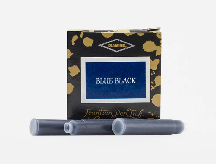 Diamine Fountain Pen Ink Cartridges - Blue Black - Image 3