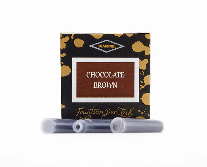Diamine Fountain Pen Ink Cartridges - Chocolate Brown - Image 3