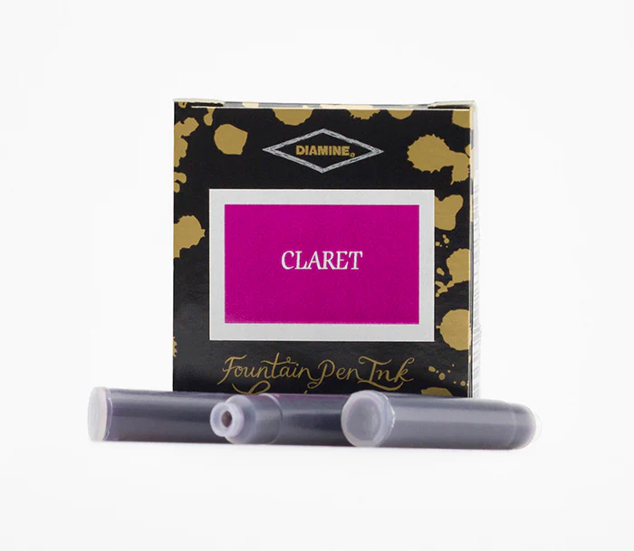 Diamine Fountain Pen Ink Cartridges - Claret - Image 3