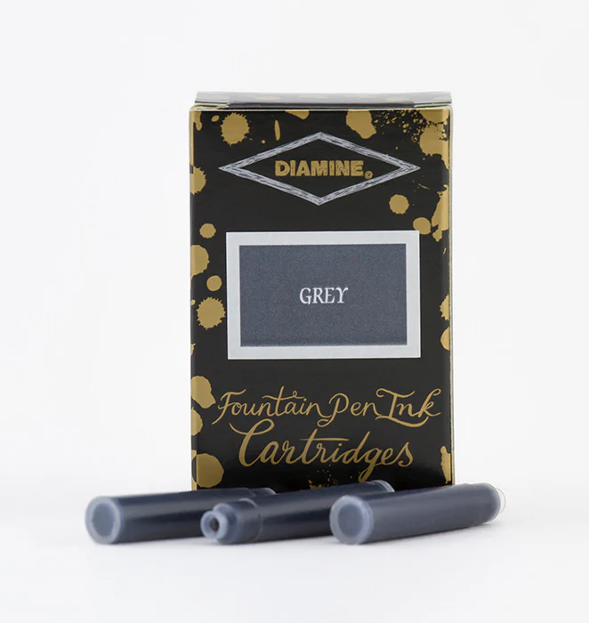 Diamine Fountain Pen Ink Cartridges - Grey - Image 2