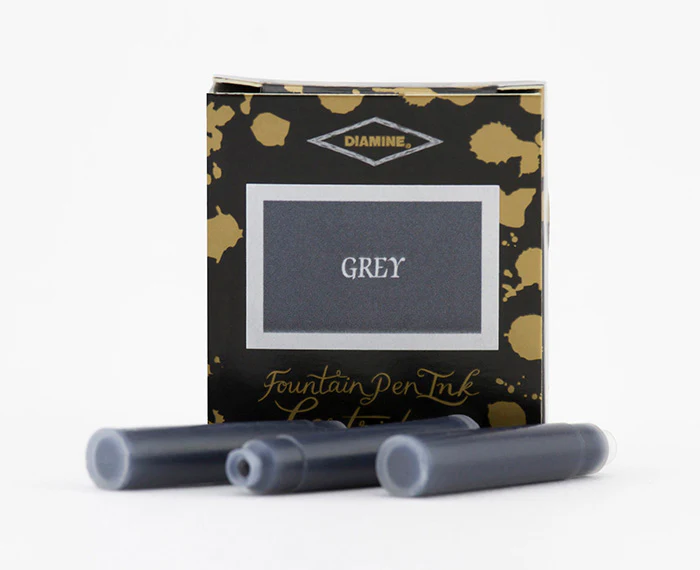 Diamine Fountain Pen Ink Cartridges - Grey - Image 3