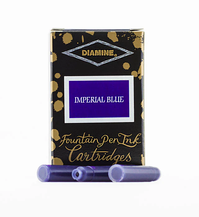 Diamine Fountain Pen Ink Cartridges - Imperial Blue - Image 2
