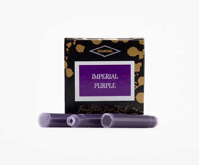 Diamine Fountain Pen Ink Cartridges - Imperial Purple - Image 3