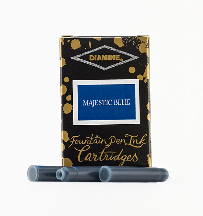 Diamine Fountain Pen Ink Cartridges - Majestic Blue - Image 2