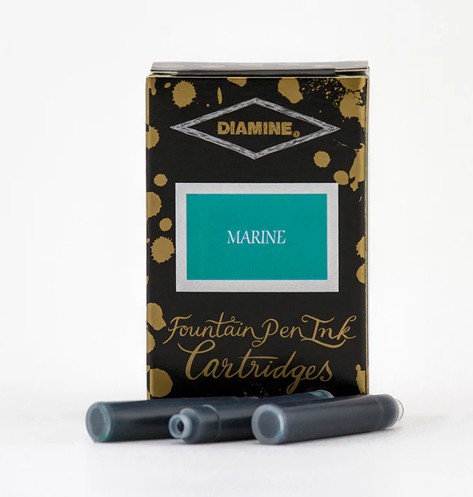 Diamine Fountain Pen Ink Cartridges - Marine - Image 2