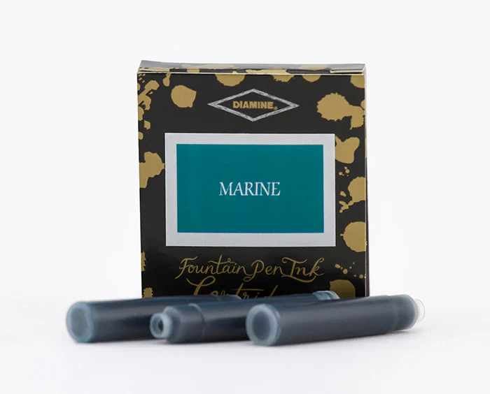 Diamine Fountain Pen Ink Cartridges - Marine - Image 3