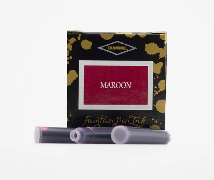 Diamine Fountain Pen Ink Cartridges - Maroon - Image 3
