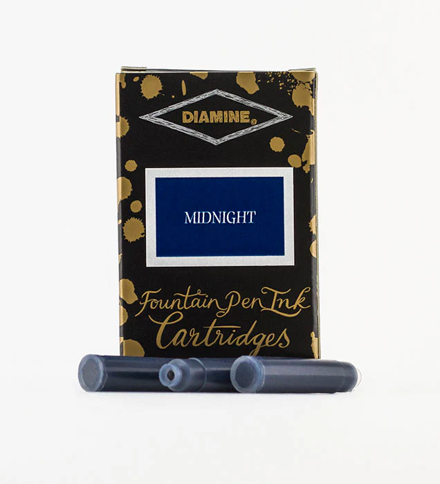 Diamine Fountain Pen Ink Cartridges - Midnight - Image 2