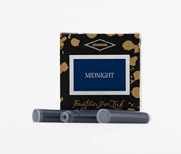 Diamine Fountain Pen Ink Cartridges - Midnight - Image 3