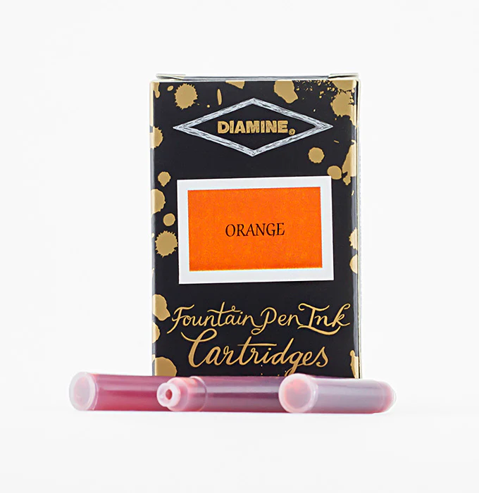 Diamine Fountain Pen Ink Cartridges - Orange - Image 2