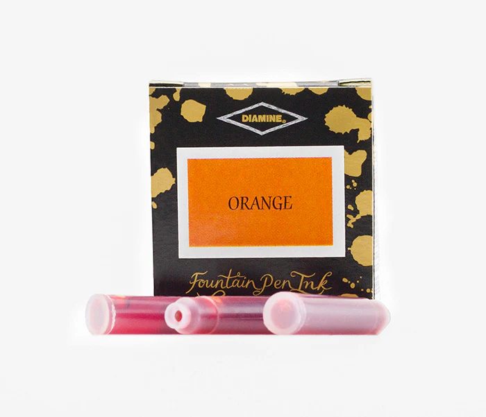 Diamine Fountain Pen Ink Cartridges - Orange - Image 3