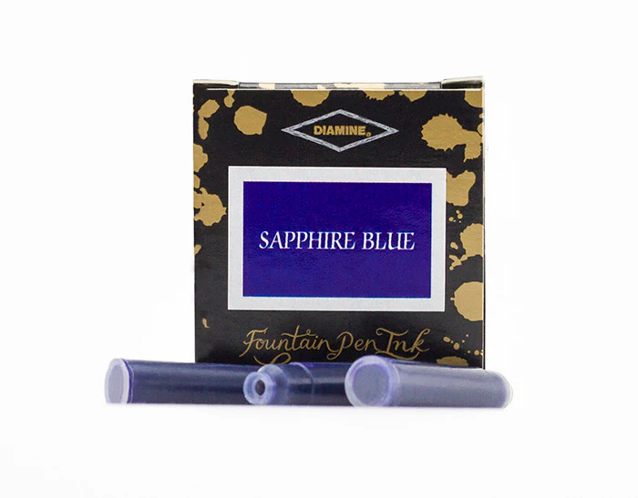 Diamine Fountain Pen Ink Cartridges - Sapphire Blue - Image 3