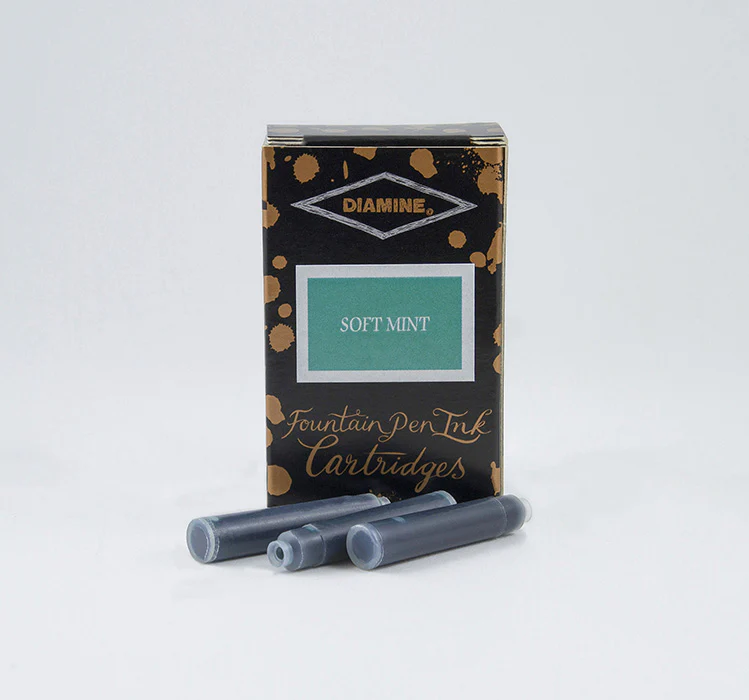 Diamine Fountain Pen Ink Cartridges - Soft Mint - Image 2
