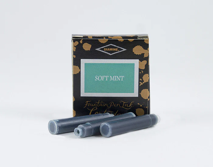 Diamine Fountain Pen Ink Cartridges - Soft Mint - Image 3