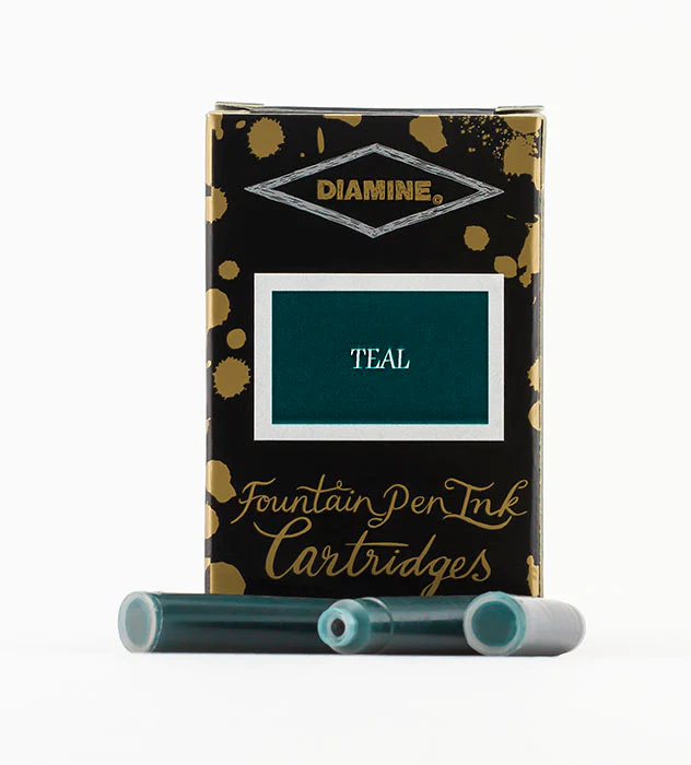 Diamine Fountain Pen Ink Cartridges - Teal - Image 2