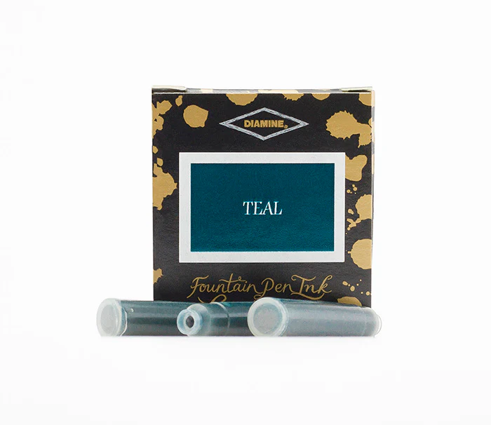 Diamine Fountain Pen Ink Cartridges - Teal - Image 3
