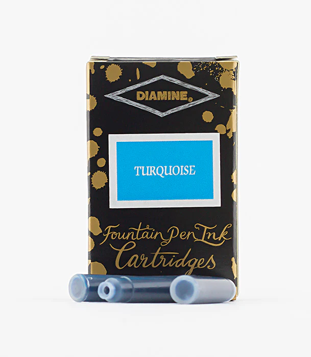 Diamine Fountain Pen Ink Cartridges - Turquoise - Image 2