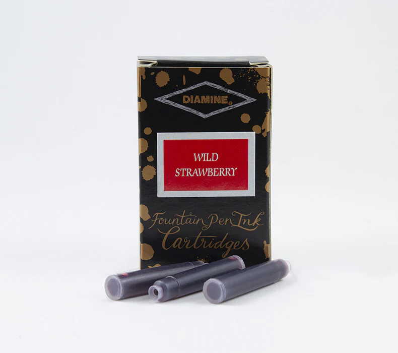 Diamine Fountain Pen Ink Cartridges - Wild Strawberry - Image 2