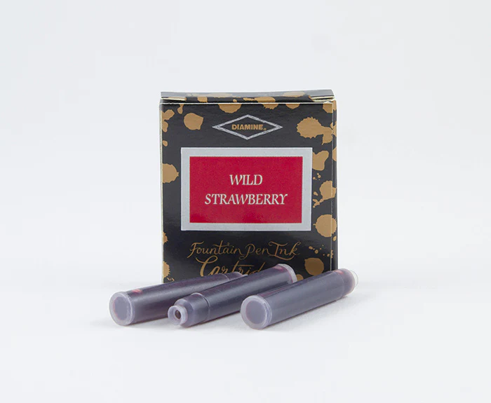 Diamine Fountain Pen Ink Cartridges - Wild Strawberry - Image 3