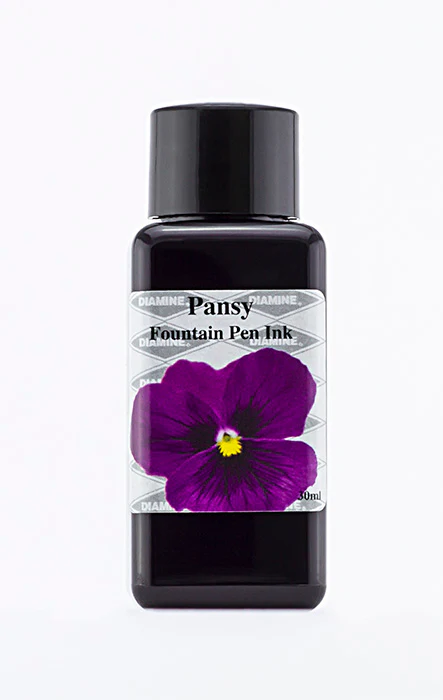 Diamine Gift Set Refill 30ml Fountain Pen Ink - Pansy - Image 2